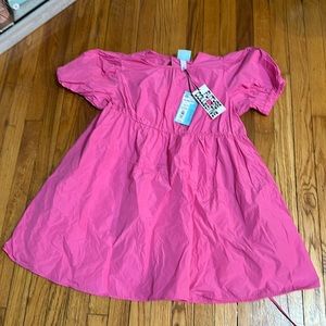 Women’s future collective pink puff short dress NWT!